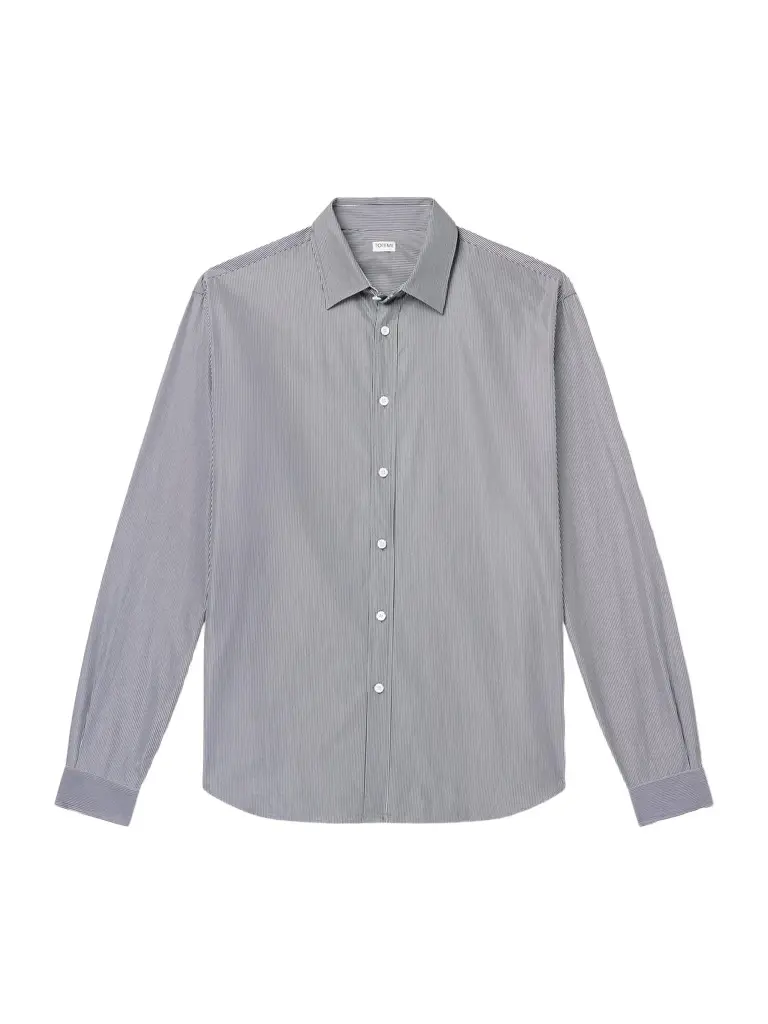 Striped Cotton-Poplin Shirt - Men Striped Cotton-Poplin Shirt - Men