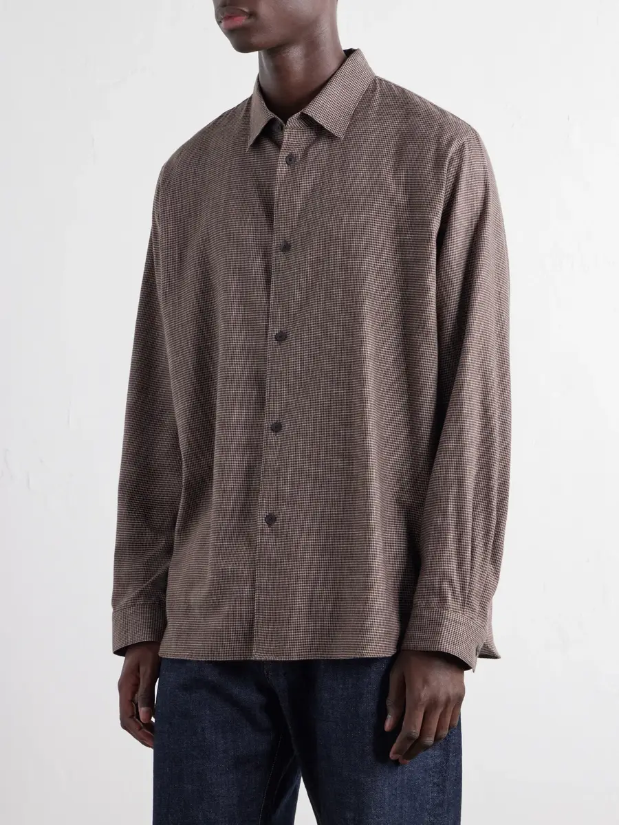 ATON Checked Cotton and Yak-Blend Shirt - Men | Thumbnail 3 ATON Checked Cotton and Yak-Blend Shirt - Men | Thumbnail 3