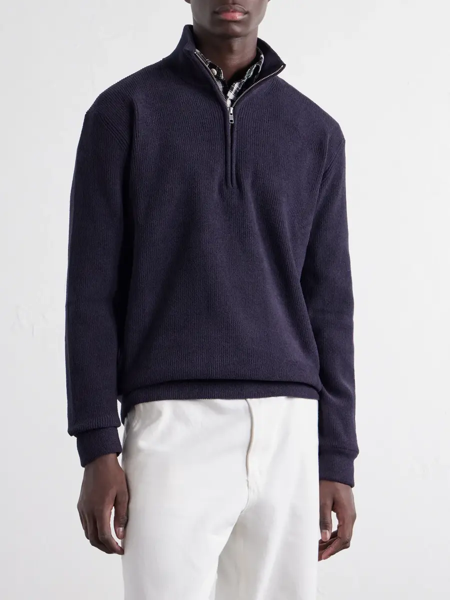 NN07 Danny 6429 Ribbed Chenille Half-Zip Sweater - Men | Thumbnail 3 NN07 Danny 6429 Ribbed Chenille Half-Zip Sweater - Men | Thumbnail 3