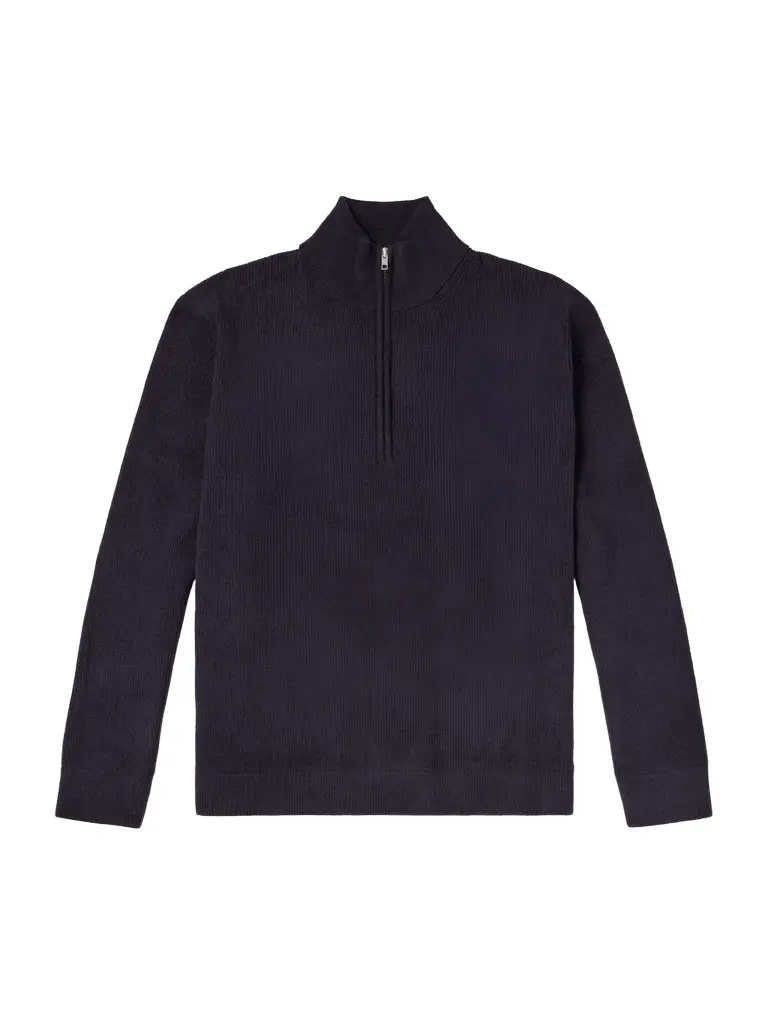 NN07 Danny 6429 Ribbed Chenille Half-Zip Sweater - Men