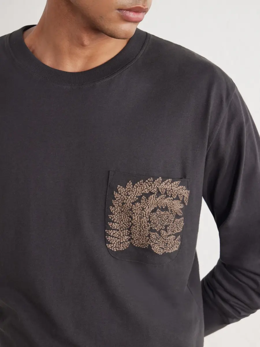 Kartik Research Paisley Embroidered Cotton-Jersey T-Shirt - Men | Thumbnail 5 Kartik Research Paisley Embroidered Cotton-Jersey T-Shirt - Men | Thumbnail 5