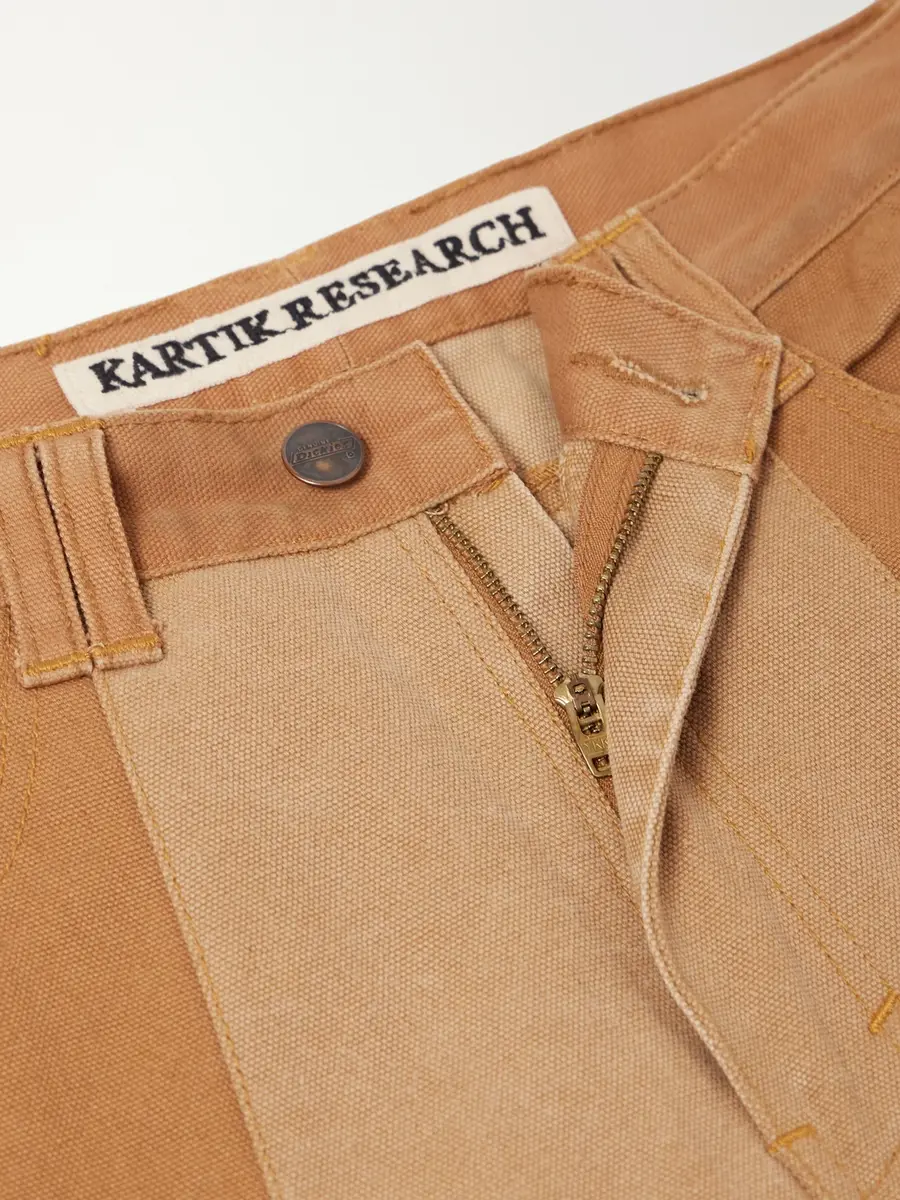 Kartik Research Zardozi Bead-Embellished Embroidered Panelled Cotton-Canvas Trousers - Men | Thumbnail 6 Kartik Research Zardozi Bead-Embellished Embroidered Panelled Cotton-Canvas Trousers - Men | Thumbnail 6