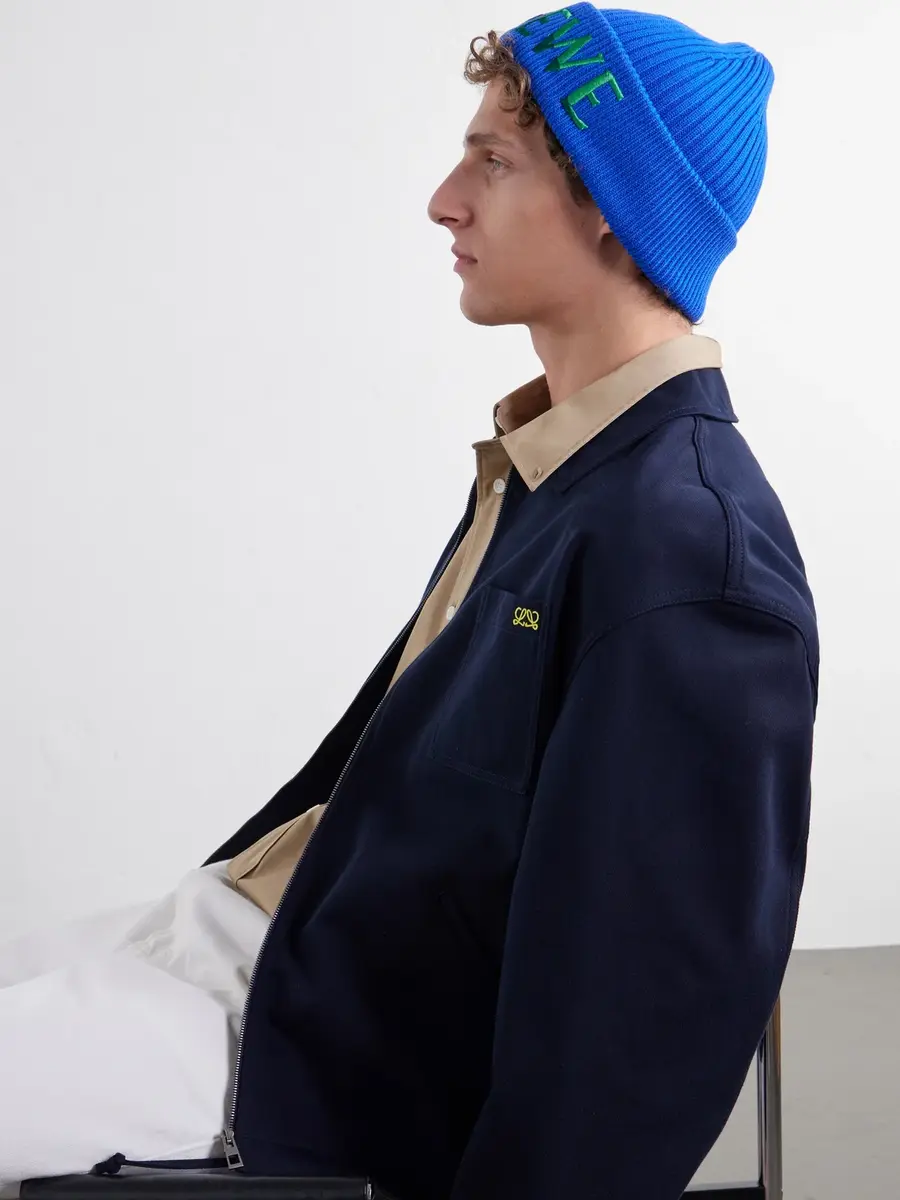 Loewe Logo-Embroidered Wool Beanie - Men | Thumbnail 3 Loewe Logo-Embroidered Wool Beanie - Men | Thumbnail 3