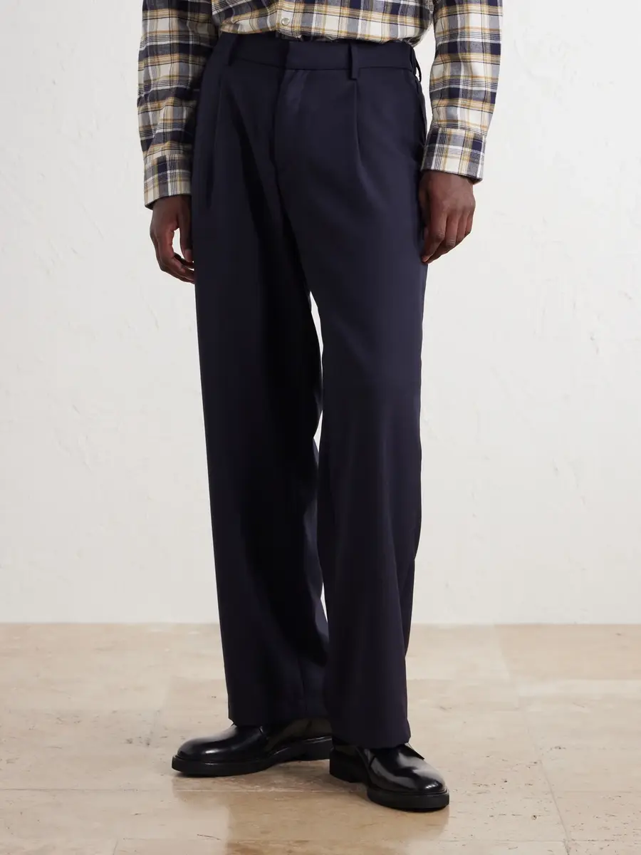 MR P. Wide-Leg Pleated Wool-Fresco Trousers - Men | Thumbnail 3 MR P. Wide-Leg Pleated Wool-Fresco Trousers - Men | Thumbnail 3