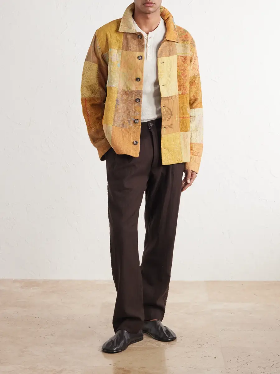 Kartik Research Vintage Kantha Patchwork Quilted Cotton-Voile Jacket - Men | Thumbnail 2 Kartik Research Vintage Kantha Patchwork Quilted Cotton-Voile Jacket - Men | Thumbnail 2
