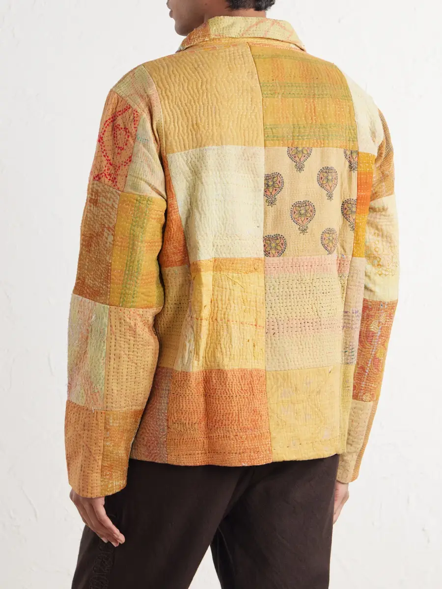 Kartik Research Vintage Kantha Patchwork Quilted Cotton-Voile Jacket - Men | Thumbnail 4 Kartik Research Vintage Kantha Patchwork Quilted Cotton-Voile Jacket - Men | Thumbnail 4