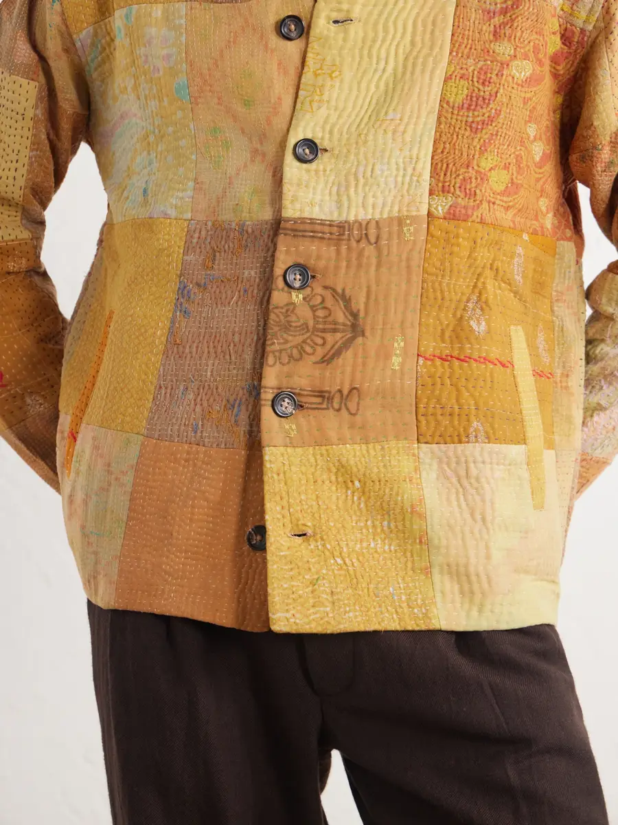 Kartik Research Vintage Kantha Patchwork Quilted Cotton-Voile Jacket - Men | Thumbnail 5 Kartik Research Vintage Kantha Patchwork Quilted Cotton-Voile Jacket - Men | Thumbnail 5