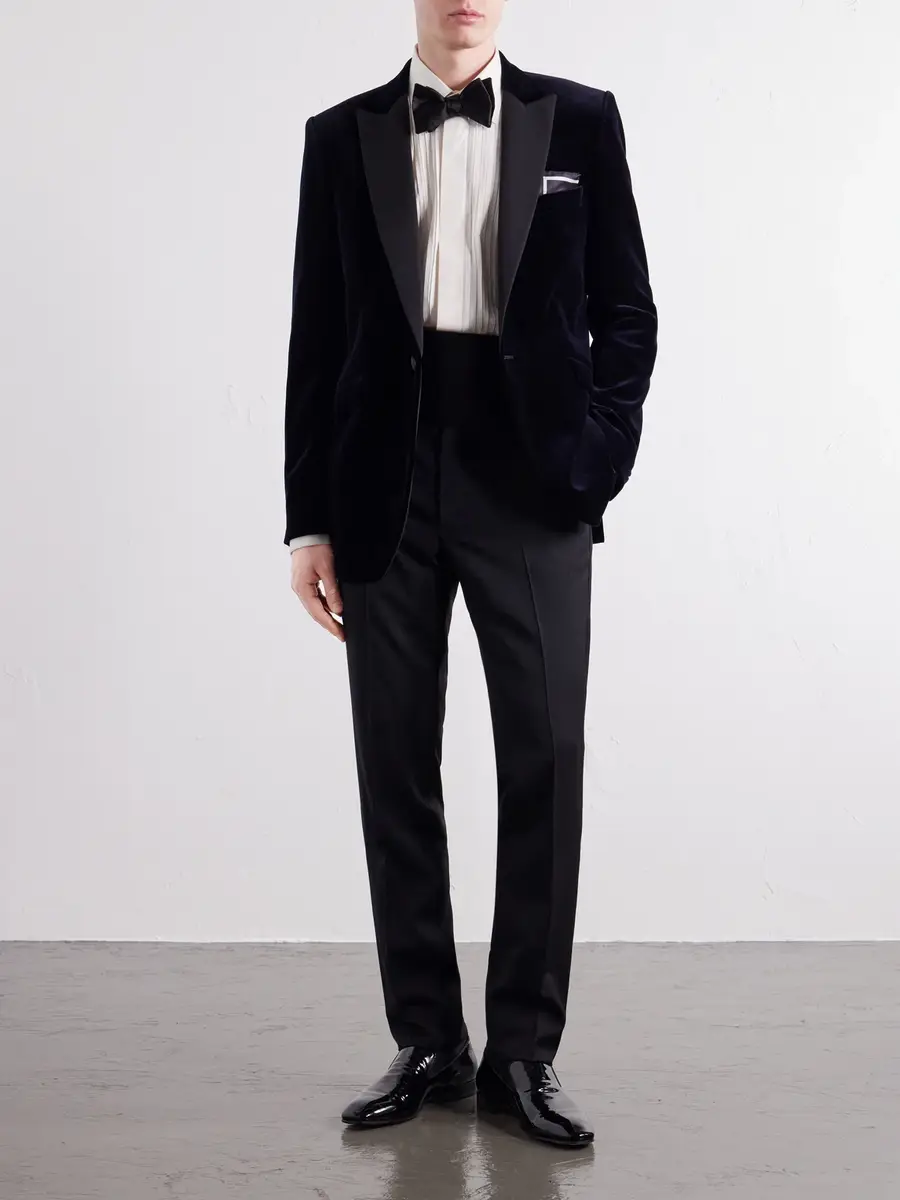 Favourbrook Grosgrain-Trimmed Cotton-Velvet Tuxedo Jacket - Men | Thumbnail 2 Favourbrook Grosgrain-Trimmed Cotton-Velvet Tuxedo Jacket - Men | Thumbnail 2