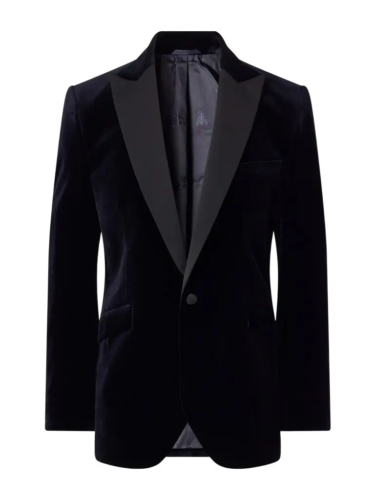 Grosgrain-Trimmed Cotton-Velvet Tuxedo Jacket - Men Grosgrain-Trimmed Cotton-Velvet Tuxedo Jacket - Men