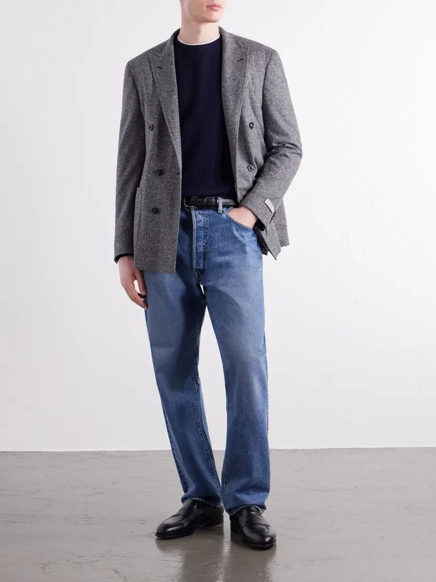 PIACENZA 1733 Ribbed Wool and Cashmere-Blend Sweater - Men | Thumbnail 2