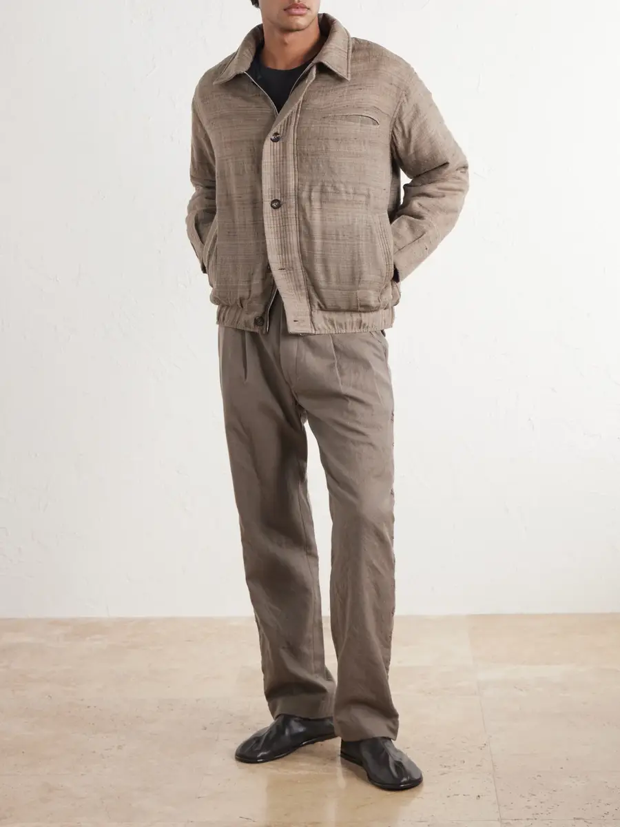 Kartik Research Moni Padded Wool and Silk-Blend Blouson Jacket - Men | Thumbnail 2 Kartik Research Moni Padded Wool and Silk-Blend Blouson Jacket - Men | Thumbnail 2