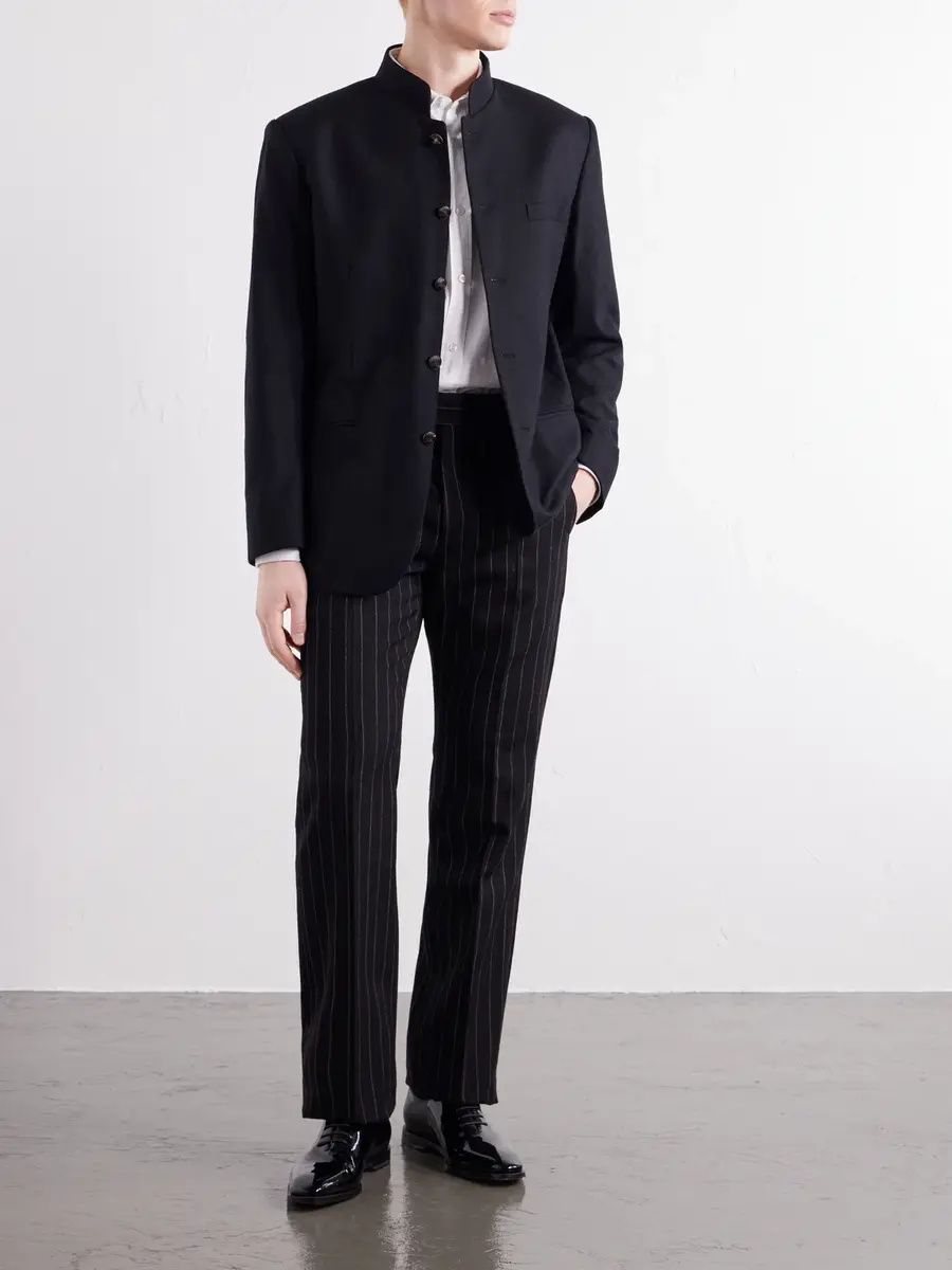 Favourbrook Nehru Recycled Cashmere-Twill Blazer - Men | Thumbnail 2 Favourbrook Nehru Recycled Cashmere-Twill Blazer - Men | Thumbnail 2
