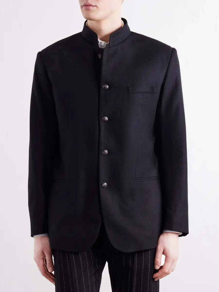 Favourbrook Nehru Recycled Cashmere-Twill Blazer - Men | Thumbnail 3 Favourbrook Nehru Recycled Cashmere-Twill Blazer - Men | Thumbnail 3