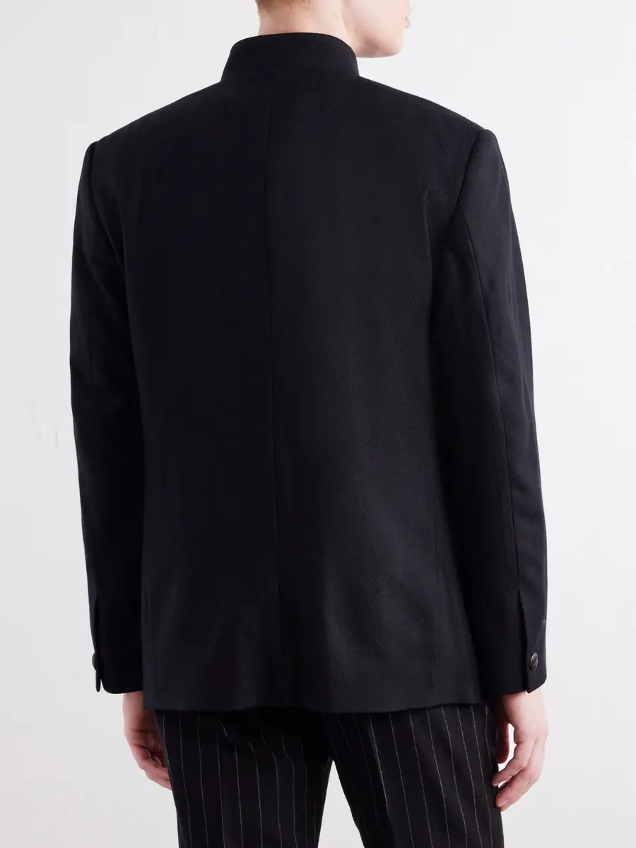 Favourbrook Nehru Recycled Cashmere-Twill Blazer - Men | Thumbnail 4 Favourbrook Nehru Recycled Cashmere-Twill Blazer - Men | Thumbnail 4