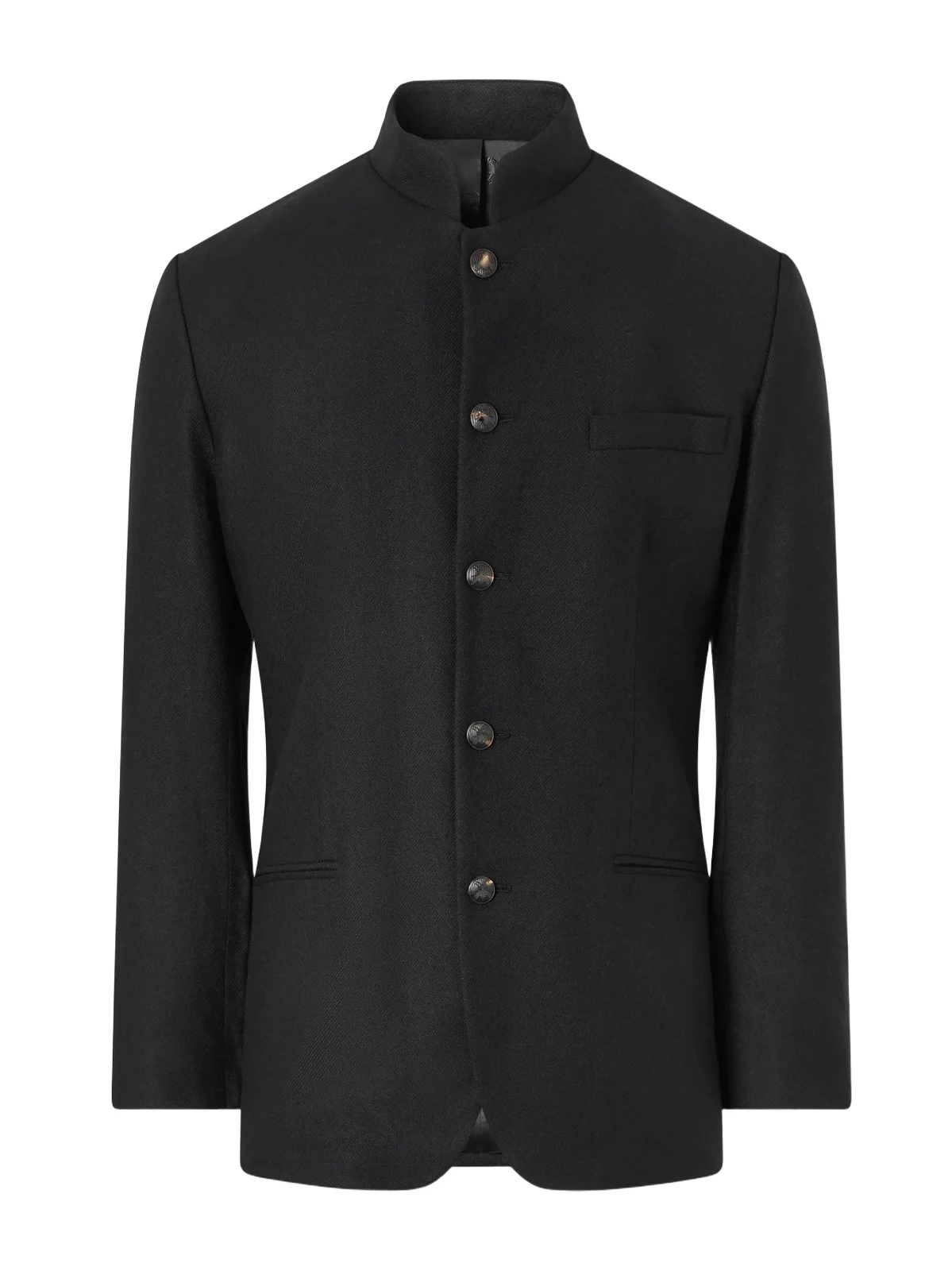 Nehru Recycled Cashmere-Twill Blazer - Men Nehru Recycled Cashmere-Twill Blazer - Men