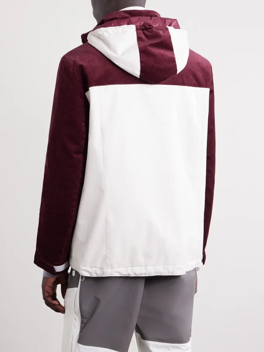Brunello Cucinelli Logo-Embroidered Paneled Cotton-Corduroy Hooded Ski Jacket - Men | Thumbnail 5 Brunello Cucinelli Logo-Embroidered Paneled Cotton-Corduroy Hooded Ski Jacket - Men | Thumbnail 5
