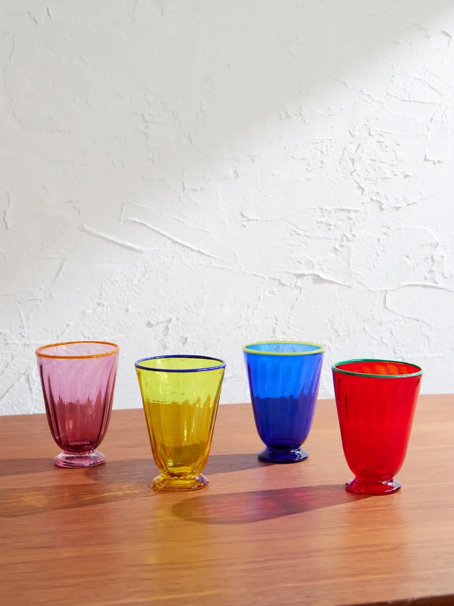 La DoubleJ Rainbow Set Of Four Murano Glasses - Men