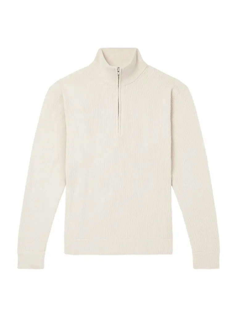 NN07 Danny 6429 Ribbed Chenille Half-Zip Sweater - Men