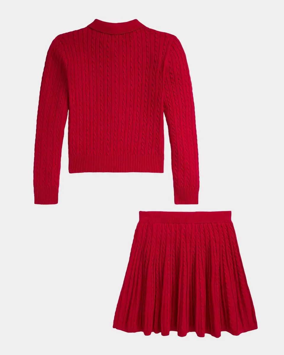 Polo Ralph Lauren Cotton Polo Cardigan & Skirt Set | Thumbnail 2 Polo Ralph Lauren Cotton Polo Cardigan & Skirt Set | Thumbnail 2