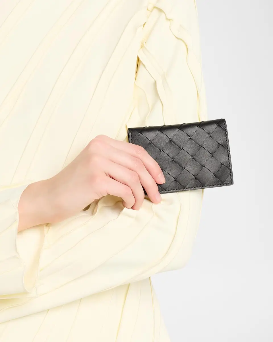 Bottega Veneta Men's Portacard Woven Leather Card Case | Thumbnail 2 Bottega Veneta Men's Portacard Woven Leather Card Case | Thumbnail 2