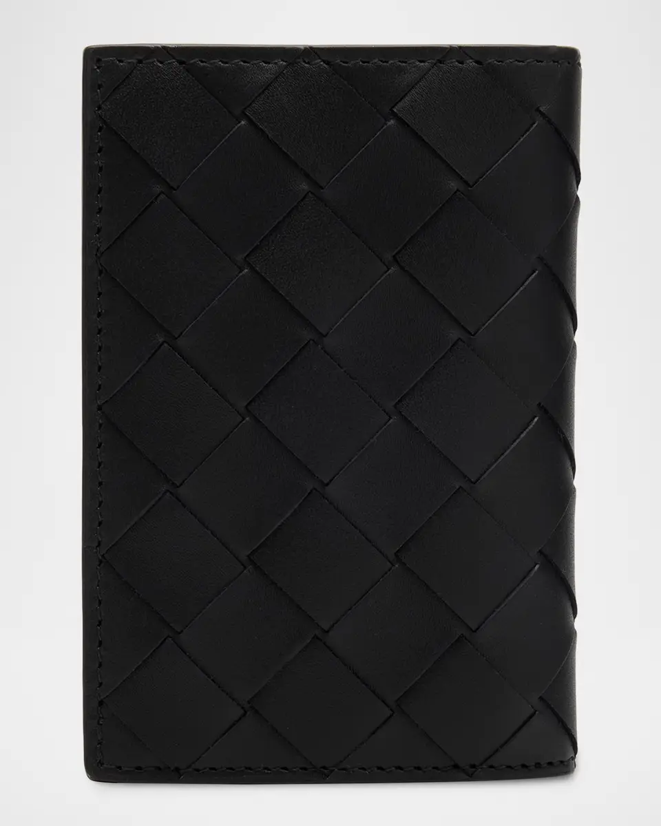 Bottega Veneta Men's Portacard Woven Leather Card Case | Thumbnail 4 Bottega Veneta Men's Portacard Woven Leather Card Case | Thumbnail 4