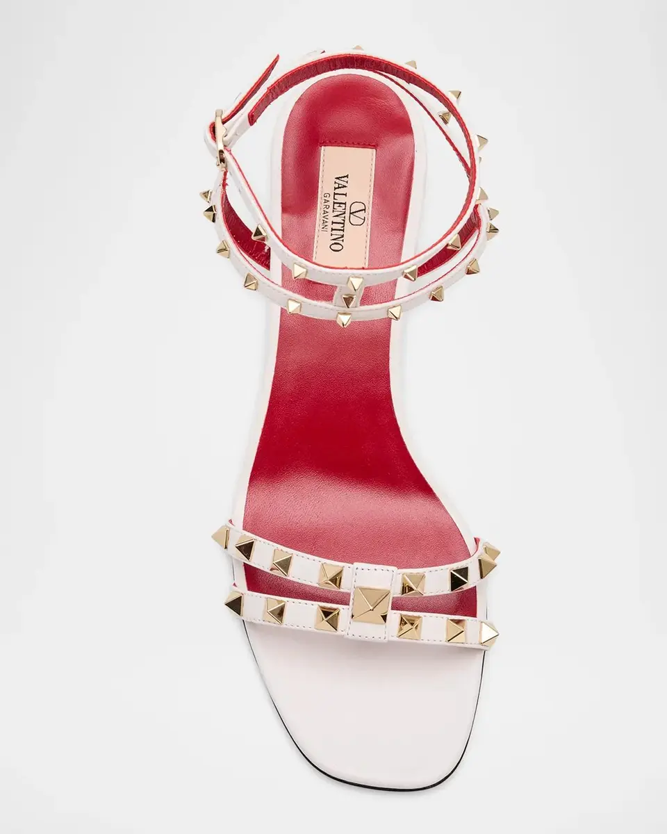 Valentino Garavani 40mm Rockstud Leather Sandals | Thumbnail 3