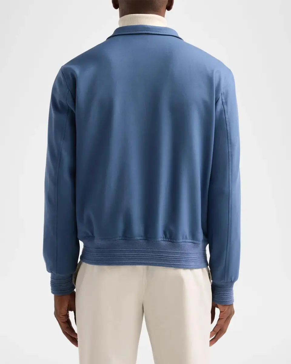 Isaia Baracuta Stretch-Wool Zip-Up Bomber Jacket | Thumbnail 3