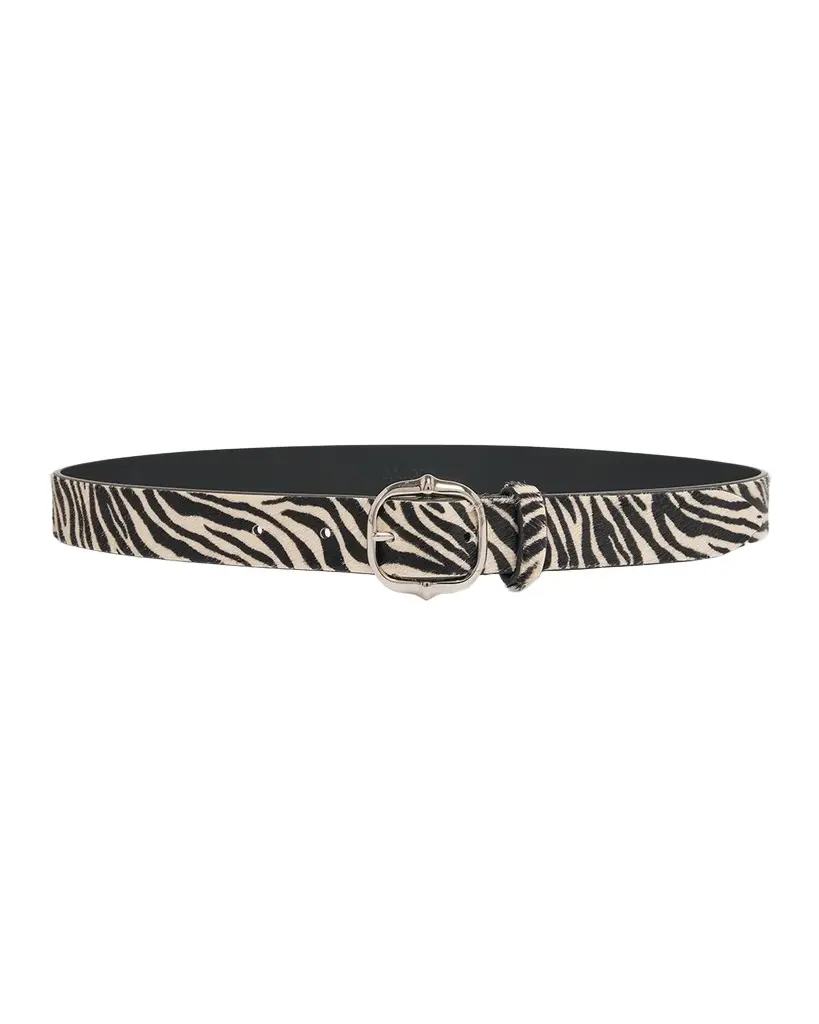 Depson Zebra Calf Hair Belt Depson Zebra Calf Hair Belt