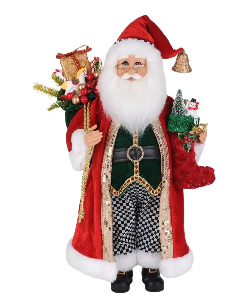 Karen Didion Traditional Stocking Santa Figurine