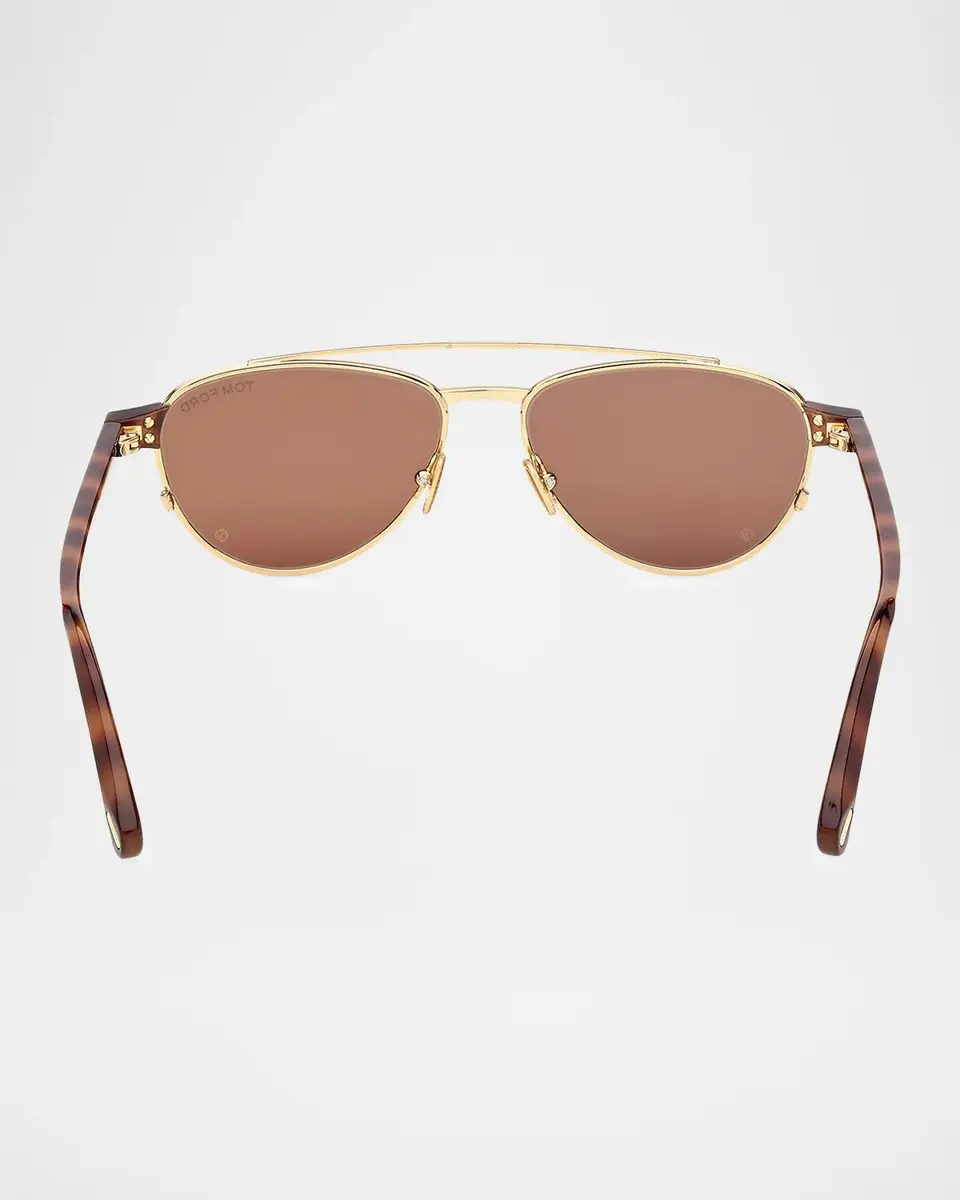 Tom Ford Men's Anthony-02 Metal Aviator Sunglasses | Thumbnail 4 Tom Ford Men's Anthony-02 Metal Aviator Sunglasses | Thumbnail 4