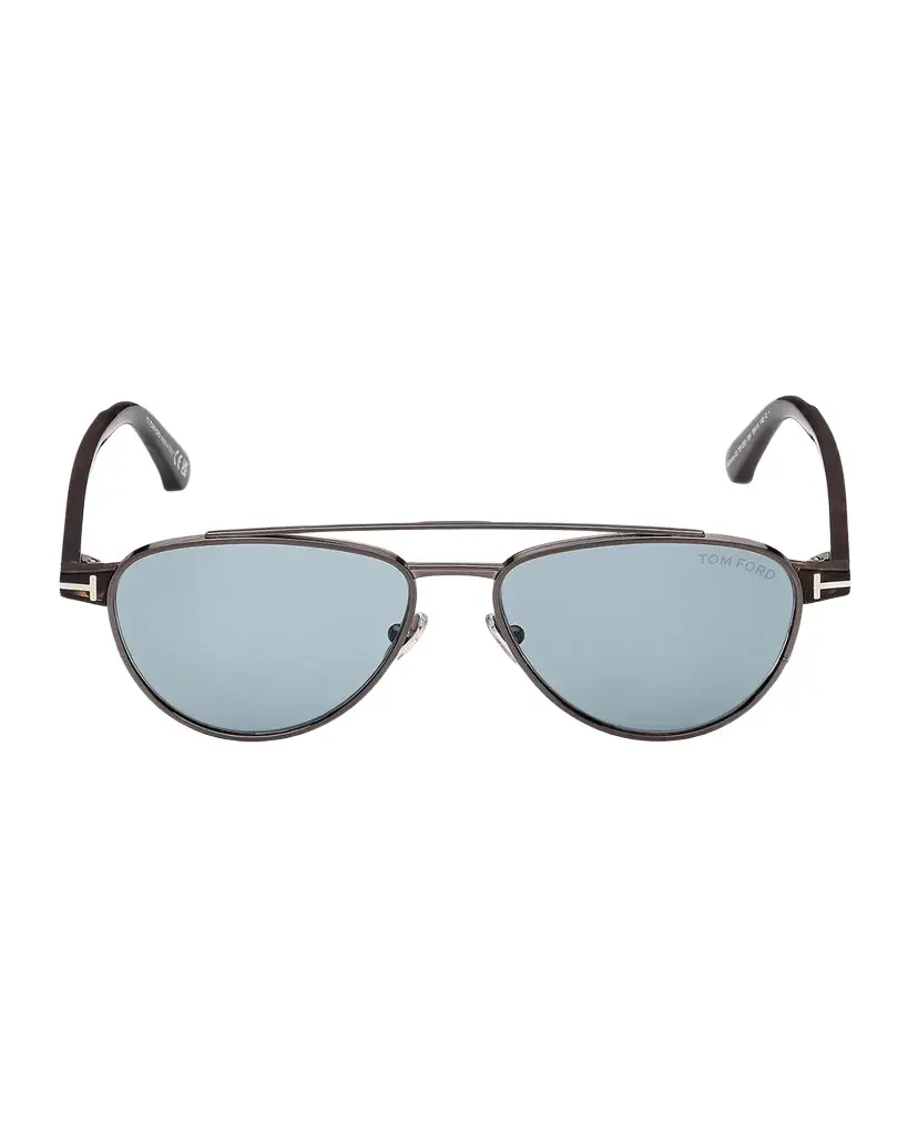Tom Ford Men's Anthony-02 Metal Aviator Sunglasses