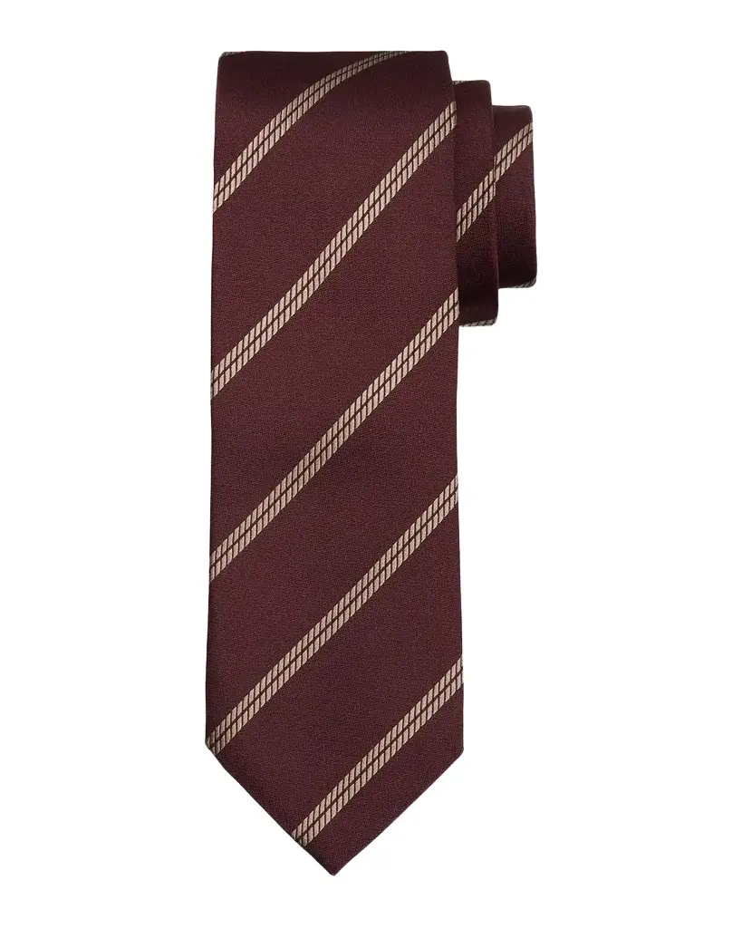 Brunello Cucinelli Men's Regimental Stripe Silk Tie