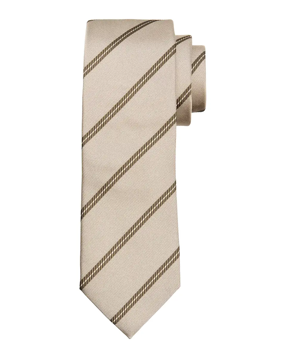 Brunello Cucinelli Men's Regimental Stripe Silk Tie | Thumbnail 2 Brunello Cucinelli Men's Regimental Stripe Silk Tie | Thumbnail 2