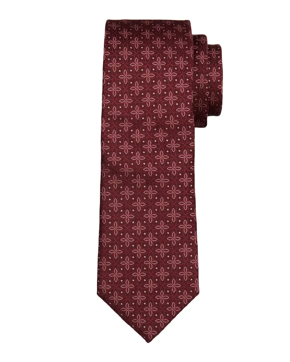 Brunello Cucinelli Men's Geometric Floral Silk Tie | Thumbnail 2