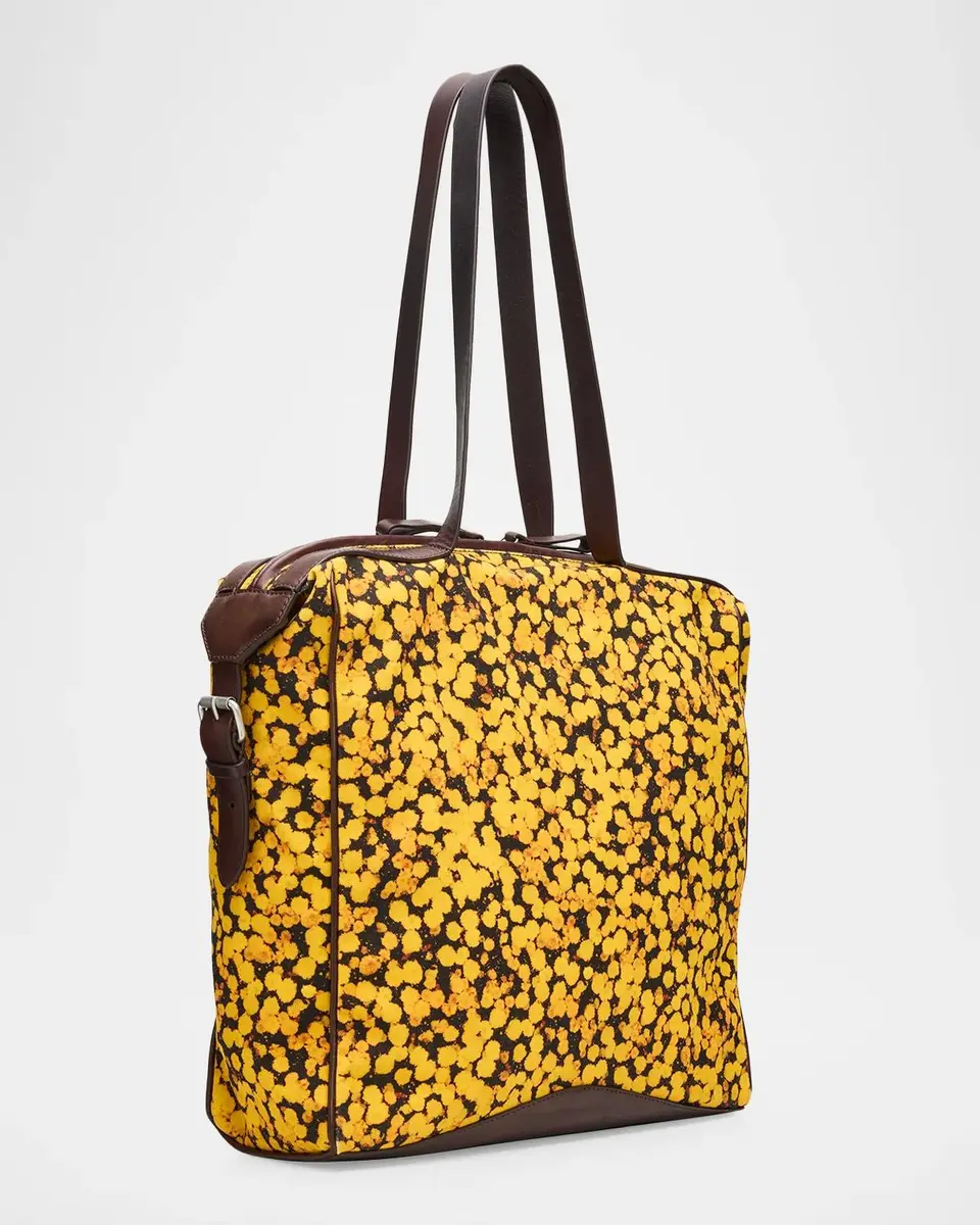 Dries Van Noten Men's Floral Canvas Tote Bag | Thumbnail 2 Dries Van Noten Men's Floral Canvas Tote Bag | Thumbnail 2