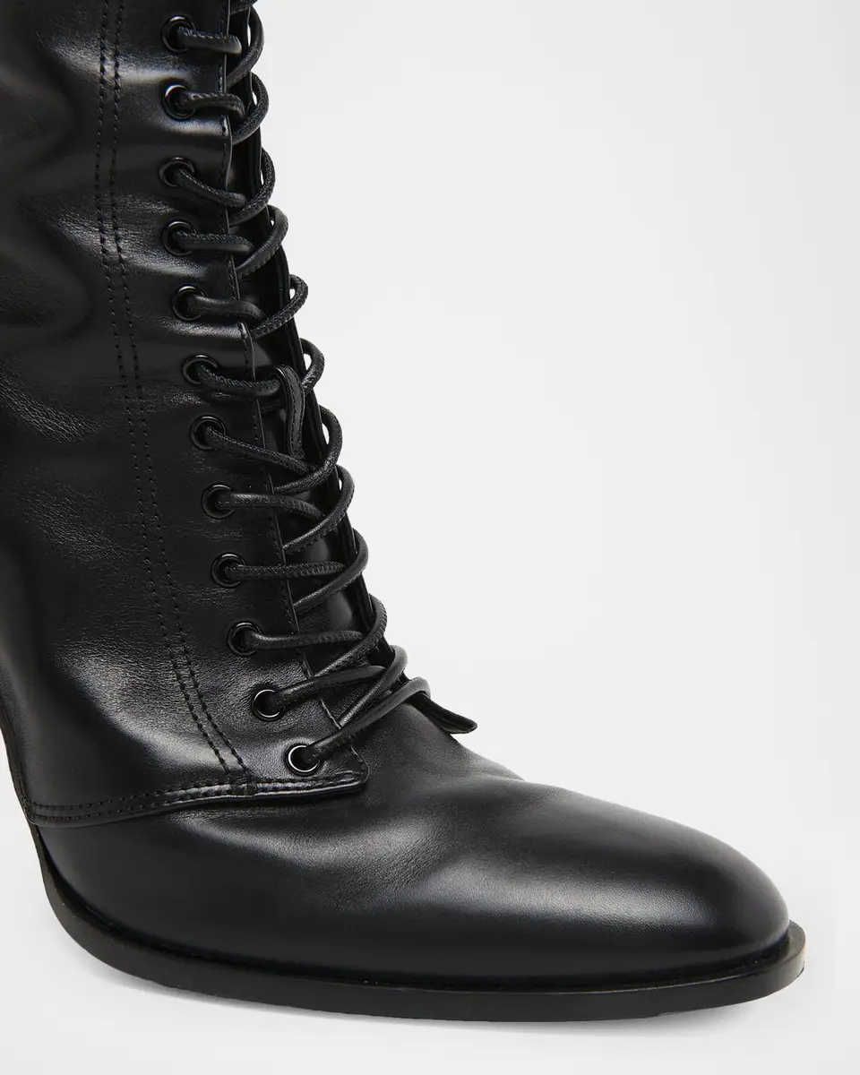 Dolce & Gabbana Lace-Up Leather Knee-High Boots | Thumbnail 4 Dolce & Gabbana Lace-Up Leather Knee-High Boots | Thumbnail 4