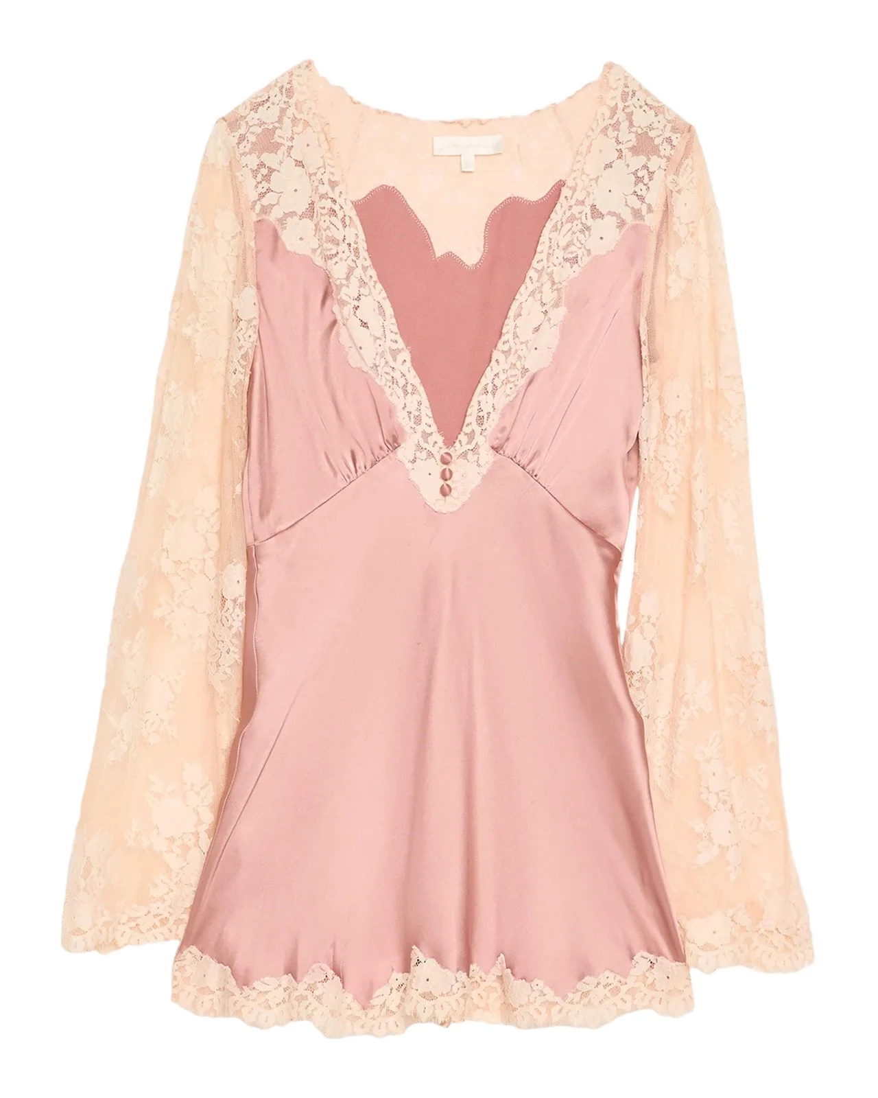 Dawselle Lace-Trim Mini Dress Dawselle Lace-Trim Mini Dress