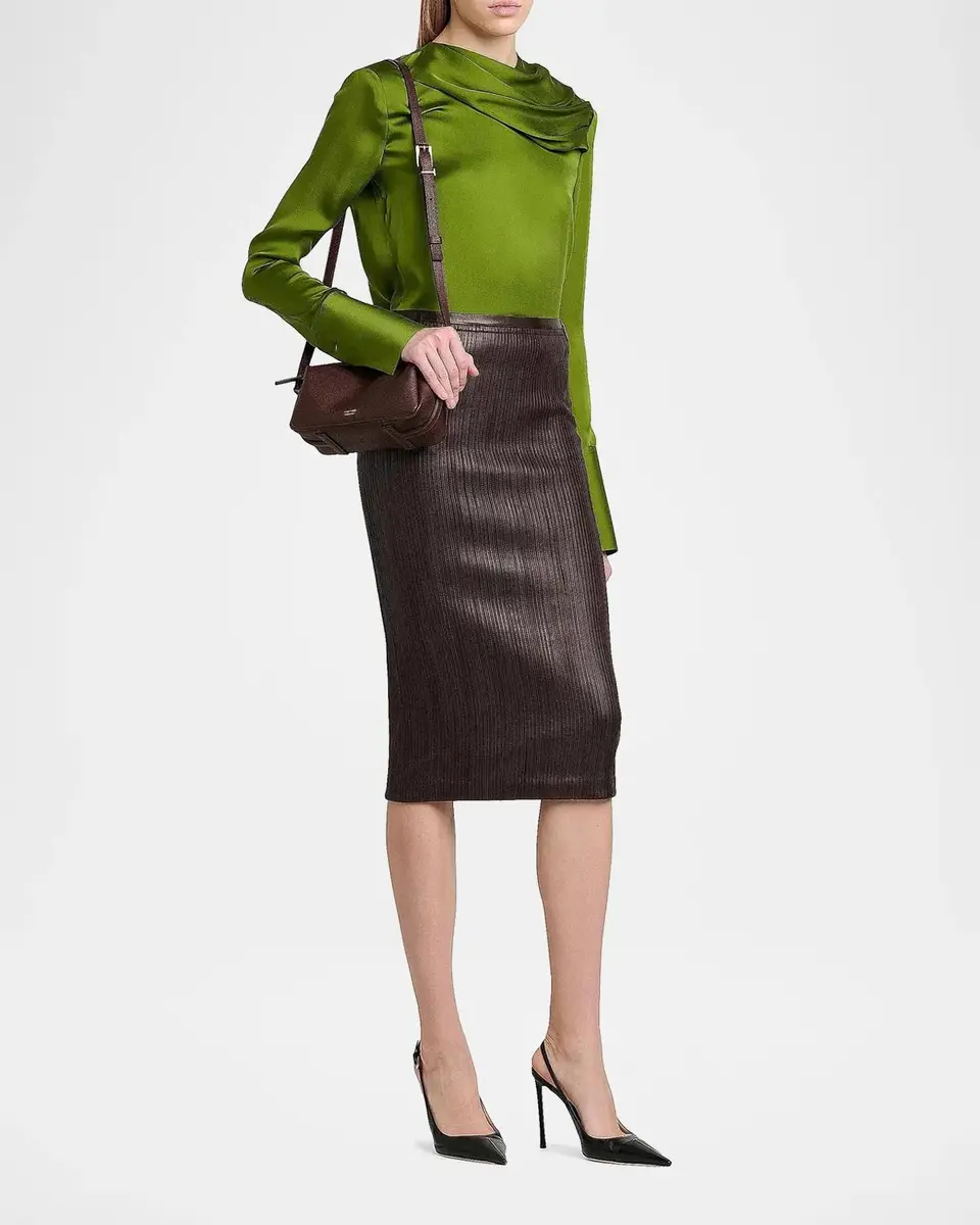 Tom Ford Leather Pencil Midi Skirt | Thumbnail 2 Tom Ford Leather Pencil Midi Skirt | Thumbnail 2