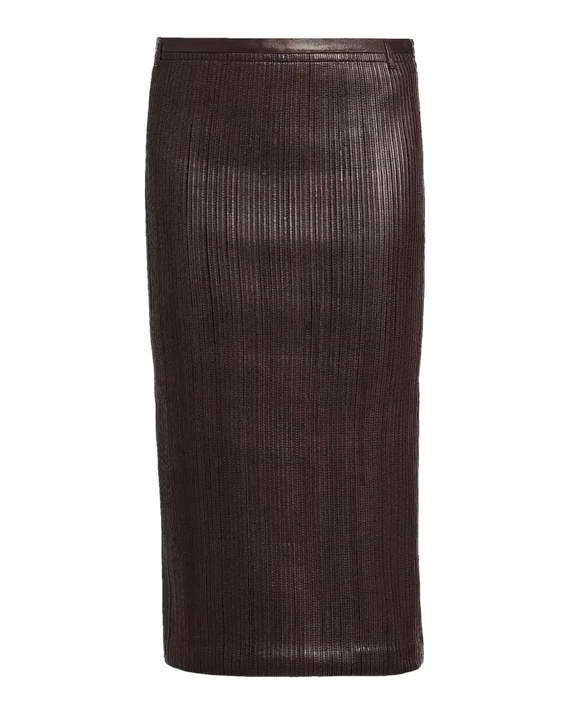 Leather Pencil Midi Skirt Leather Pencil Midi Skirt