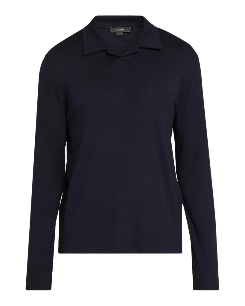Men's Wool Interlock Long-Sleeve Polo Shirt Men's Wool Interlock Long-Sleeve Polo Shirt