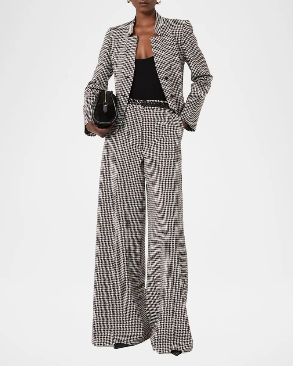 Max Mara Houndstooth Wool Single-Breasted Jacket | Thumbnail 2