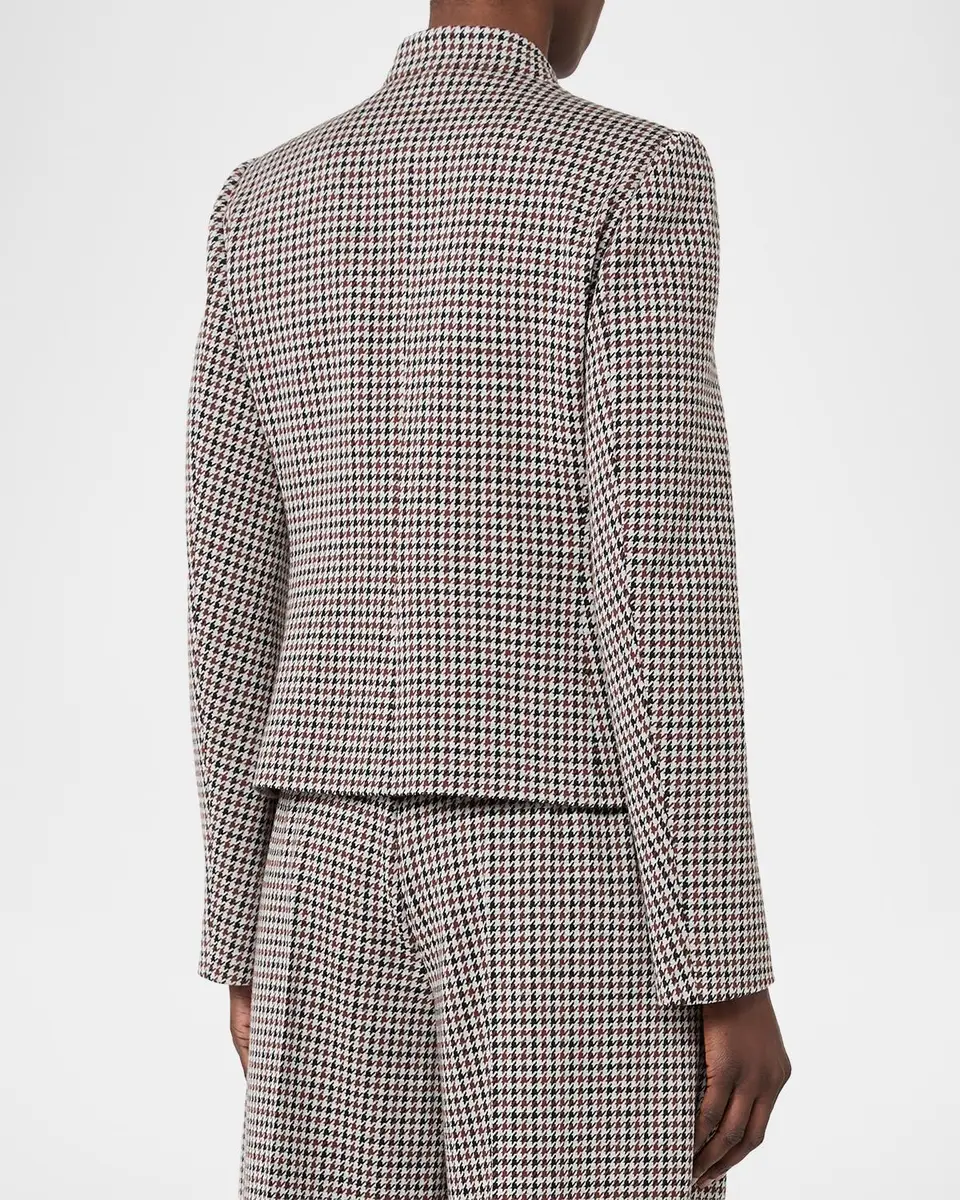 Max Mara Houndstooth Wool Single-Breasted Jacket | Thumbnail 3