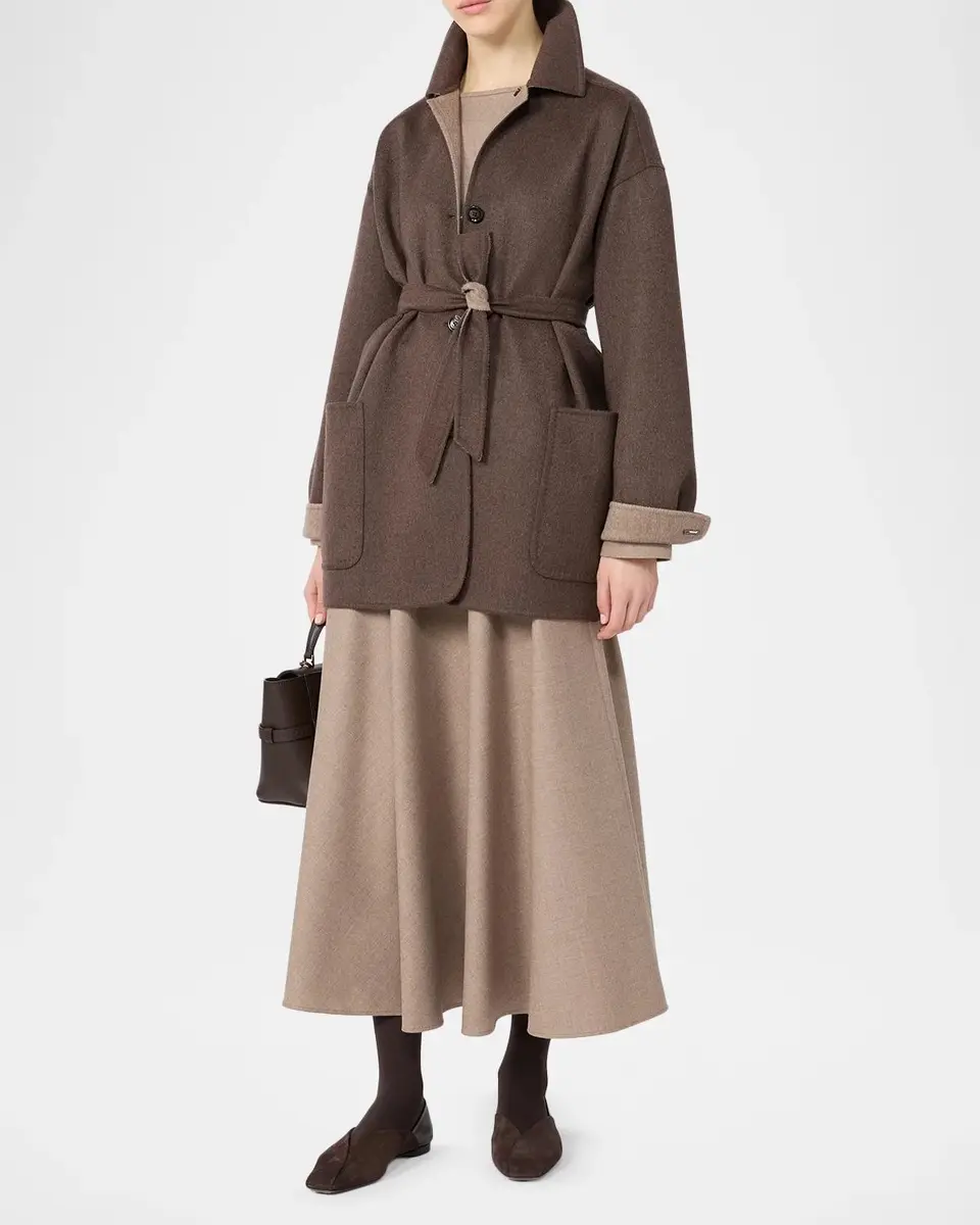 Max Mara Cashmere Belted Midi Skirt | Thumbnail 2 Max Mara Cashmere Belted Midi Skirt | Thumbnail 2