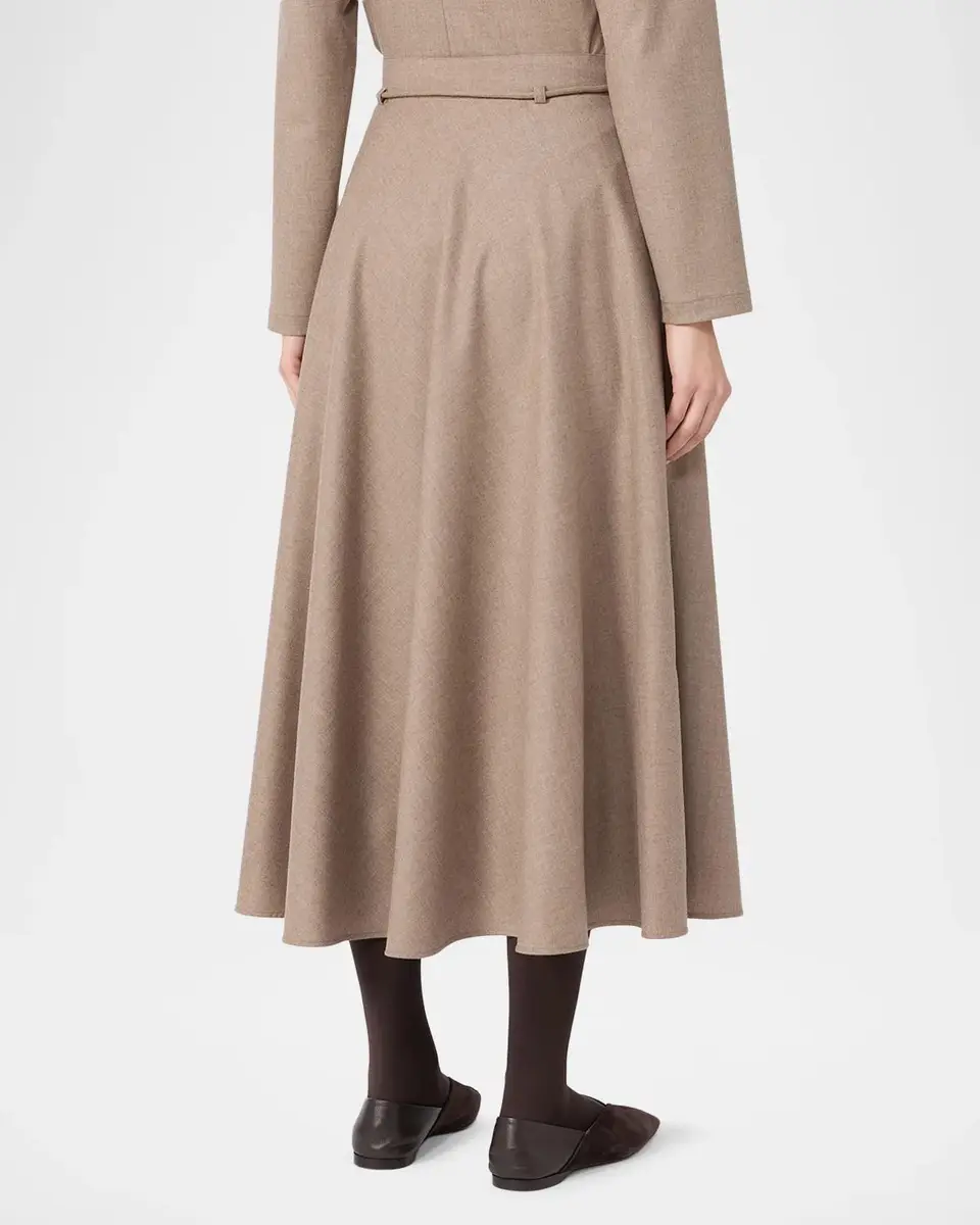 Max Mara Cashmere Belted Midi Skirt | Thumbnail 3 Max Mara Cashmere Belted Midi Skirt | Thumbnail 3