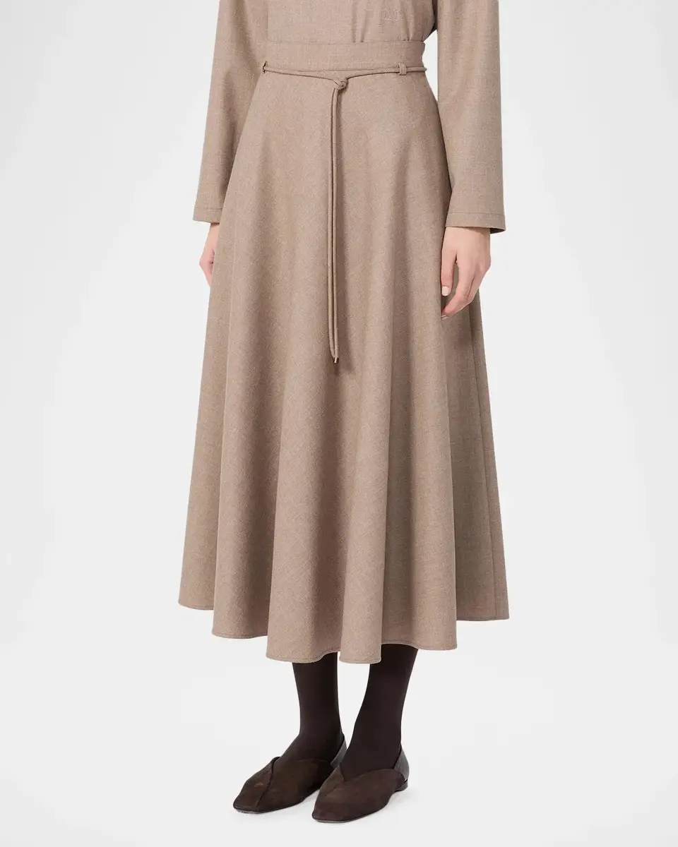 Max Mara Cashmere Belted Midi Skirt | Thumbnail 4 Max Mara Cashmere Belted Midi Skirt | Thumbnail 4