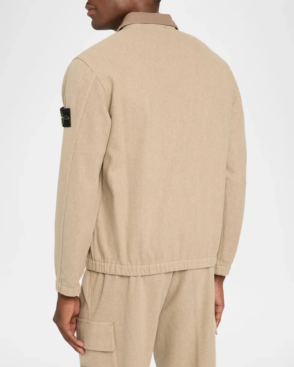 Stone Island Men's Cashmere-Wool Shirt Jacket | Thumbnail 3