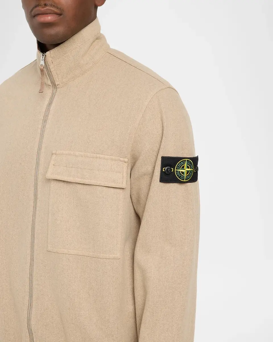 Stone Island Men's Cashmere-Wool Shirt Jacket | Thumbnail 5