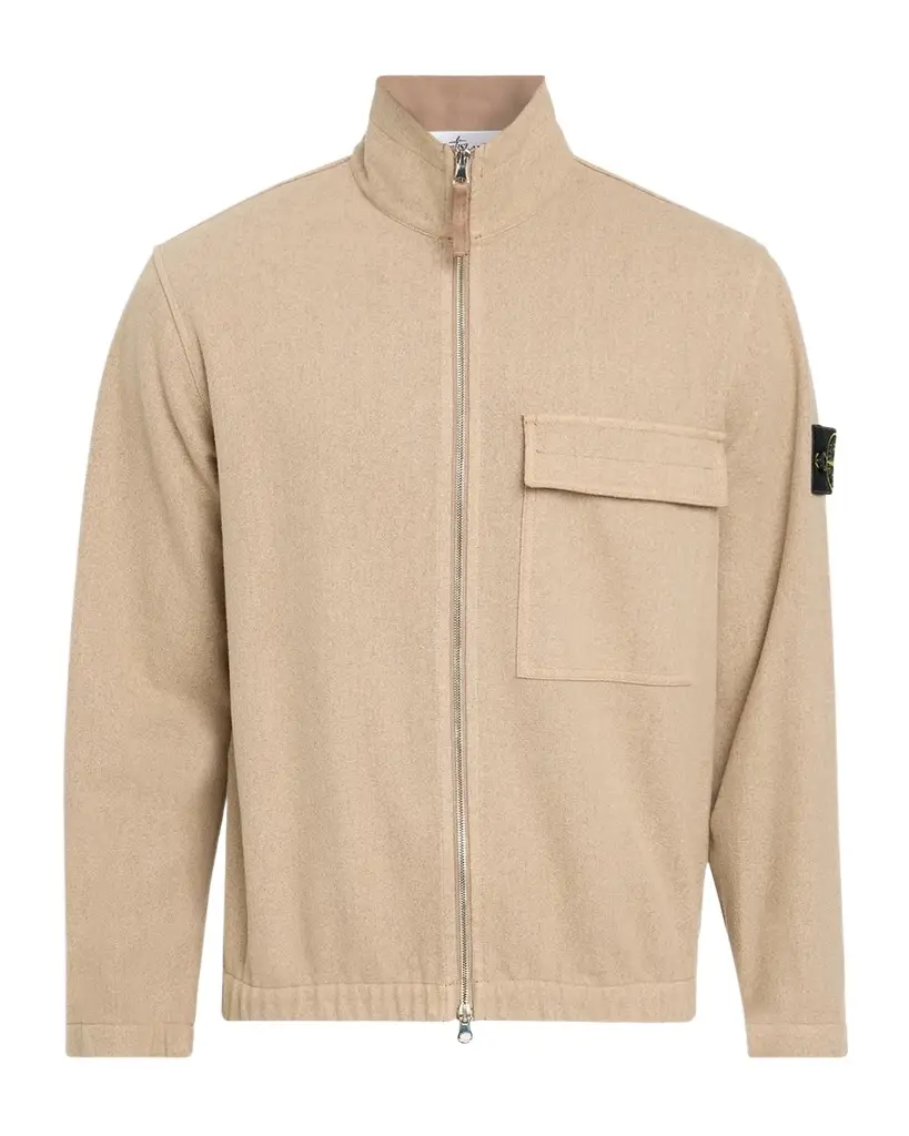 Stone Island Men's Cashmere-Wool Shirt Jacket