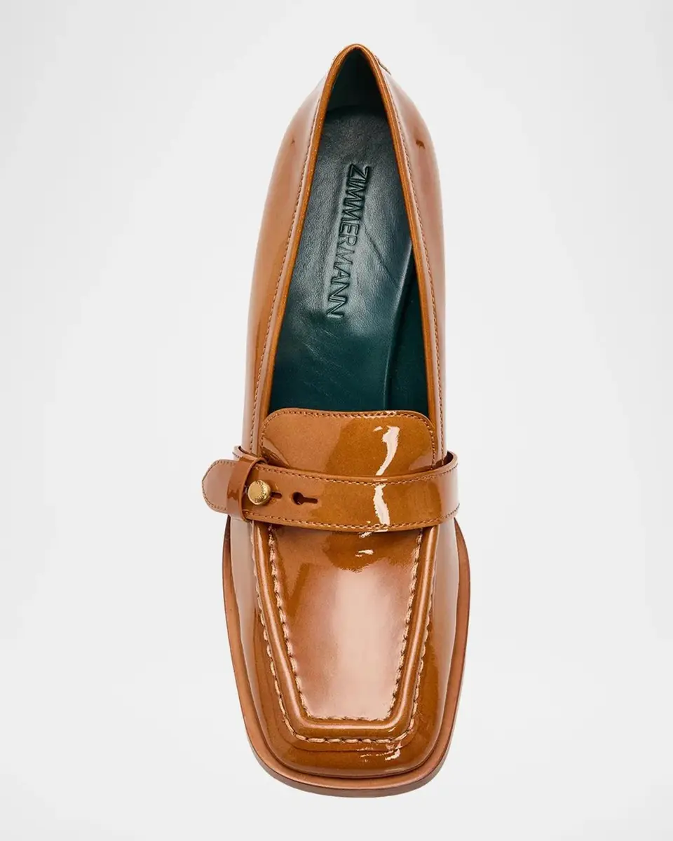 Zimmermann 75mm Astor Patent Leather Loafer Pumps | Thumbnail 4 Zimmermann 75mm Astor Patent Leather Loafer Pumps | Thumbnail 4