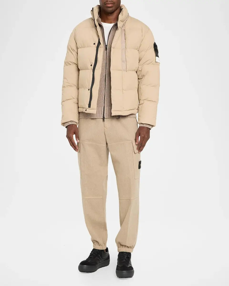 Stone Island Men's Ribbed Full-Zip Hoodie | Thumbnail 2 Stone Island Men's Ribbed Full-Zip Hoodie | Thumbnail 2